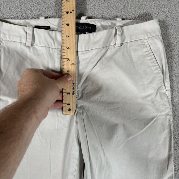 Talbots Signature Pants Women’s Size 4 Stone Flap Pockets Khaki Dress Pants - Picture 8 of 12